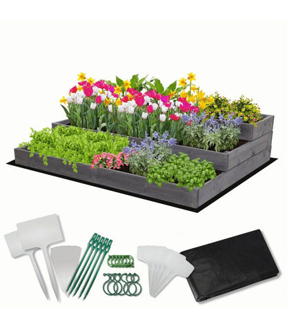 Strat inaltat de gradina - DAHLIA H27 - lemn de pin - Rael Garden