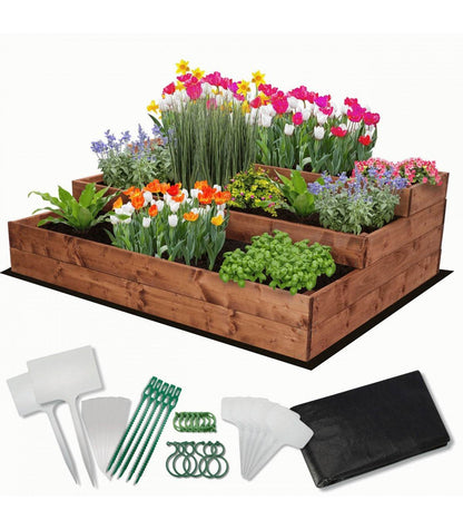 Strat inaltat de gradina - DAHLIA H36 - lemn de pin - Rael Garden