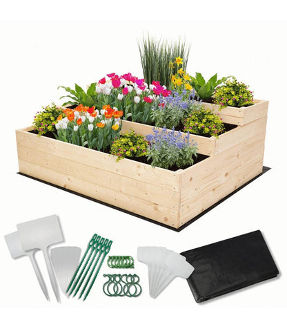 Strat inaltat de gradina - DAHLIA H45 - lemn de pin - Rael Garden