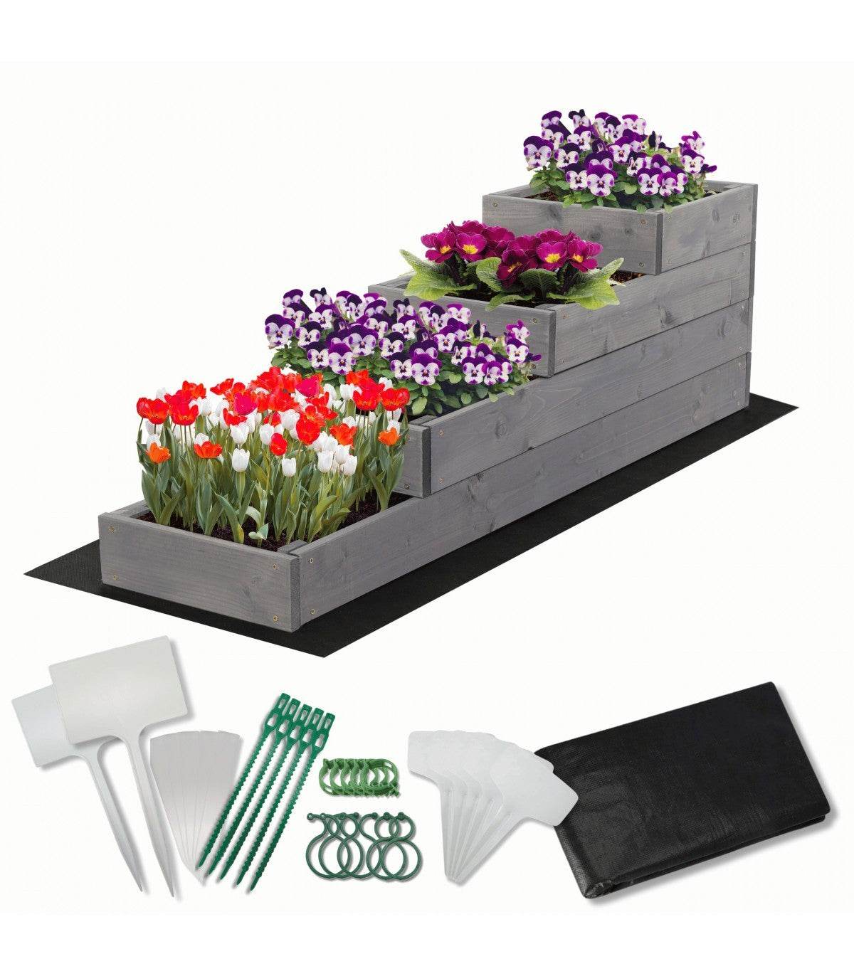 Strat inaltat de gradina - DAHLIA H36 - lemn de pin - Rael Garden