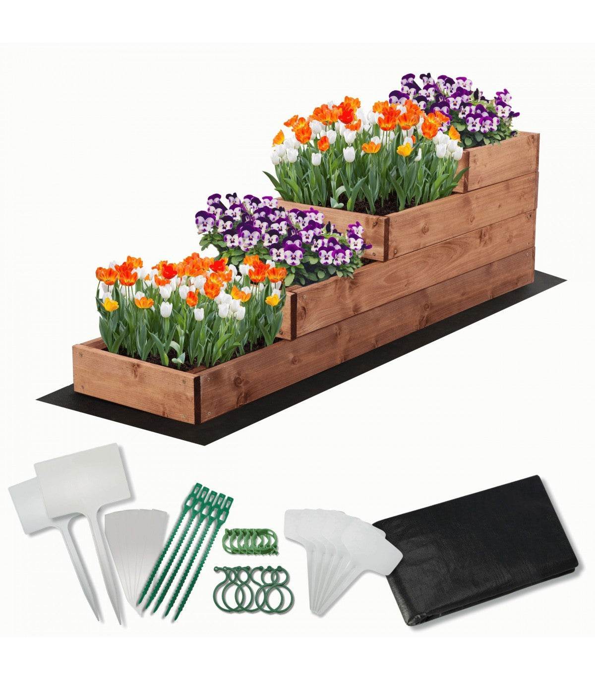 Strat inaltat de gradina - DAHLIA H36 - lemn de pin - Rael Garden