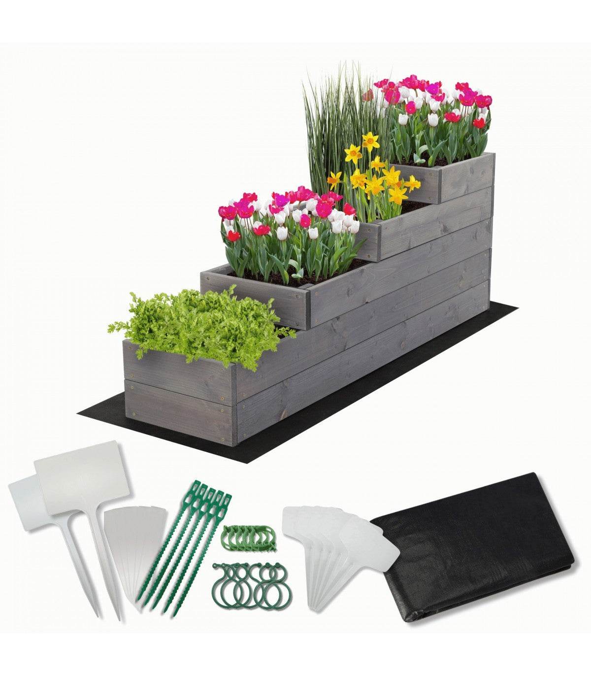 Strat inaltat de gradina - DAHLIA H45 - lemn de pin - Rael Garden