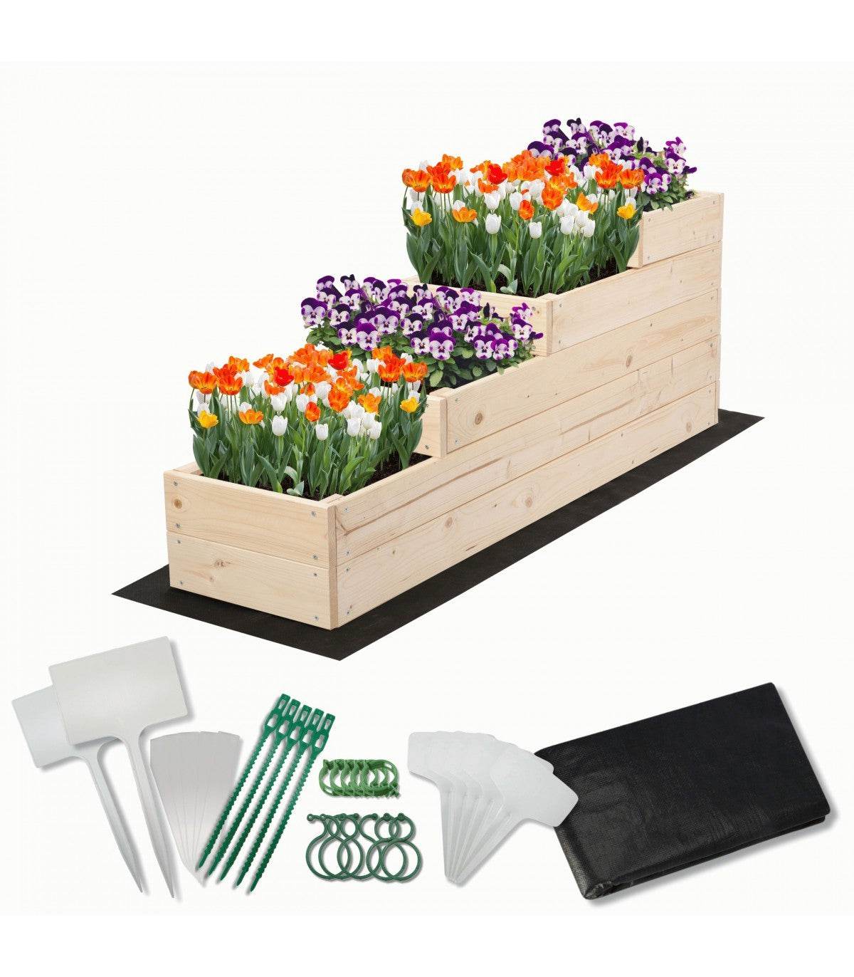 Strat inaltat de gradina - DAHLIA H45 - lemn de pin - Rael Garden