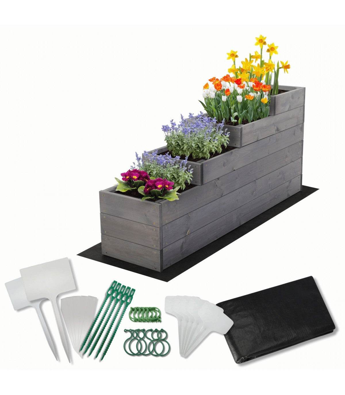 Strat inaltat de gradina - DAHLIA H54 - lemn de pin - Rael Garden