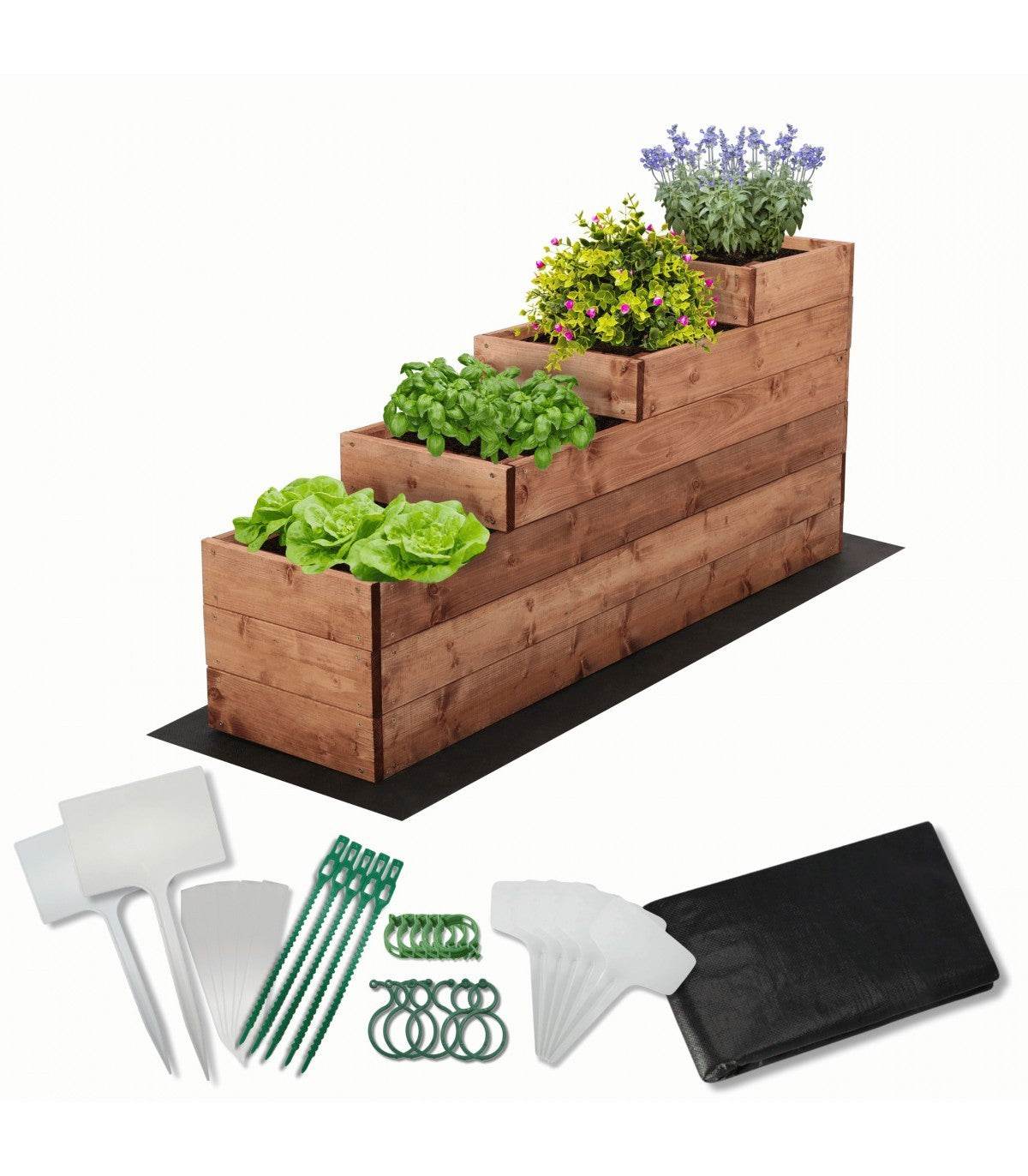 Strat inaltat de gradina - DAHLIA H54 - lemn de pin - Rael Garden