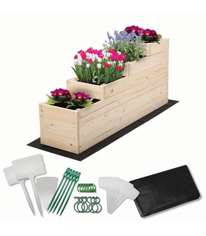 Strat inaltat de gradina - DAHLIA H54 - lemn de pin - Rael Garden