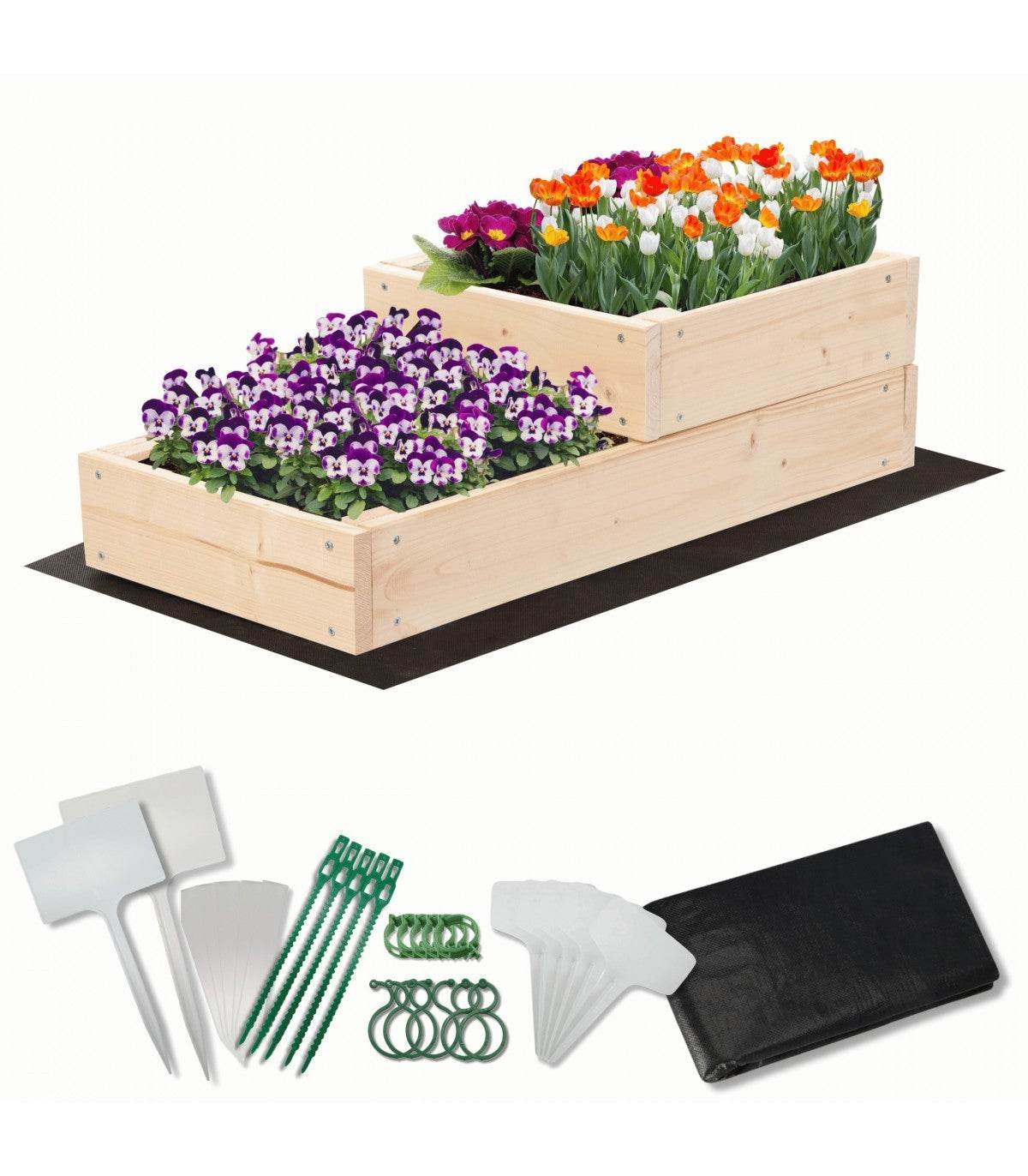 Strat inaltat de gradina - DAHLIA H18 - lemn de pin - Rael Garden