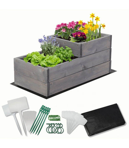Strat inaltat de gradina - DAHLIA H27 - lemn de pin - Rael Garden