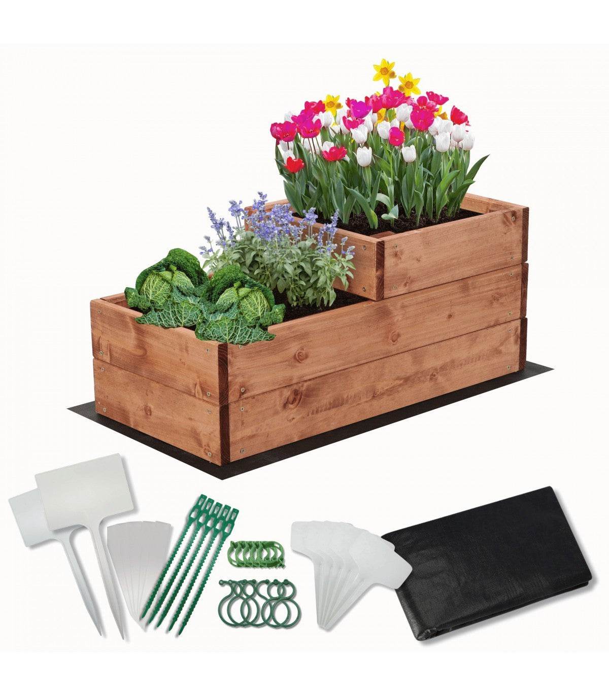 Strat inaltat de gradina - DAHLIA H27 - lemn de pin - Rael Garden