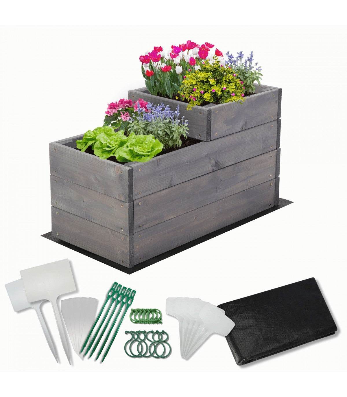 Strat inaltat de gradina - DAHLIA H36 - lemn de pin - Rael Garden