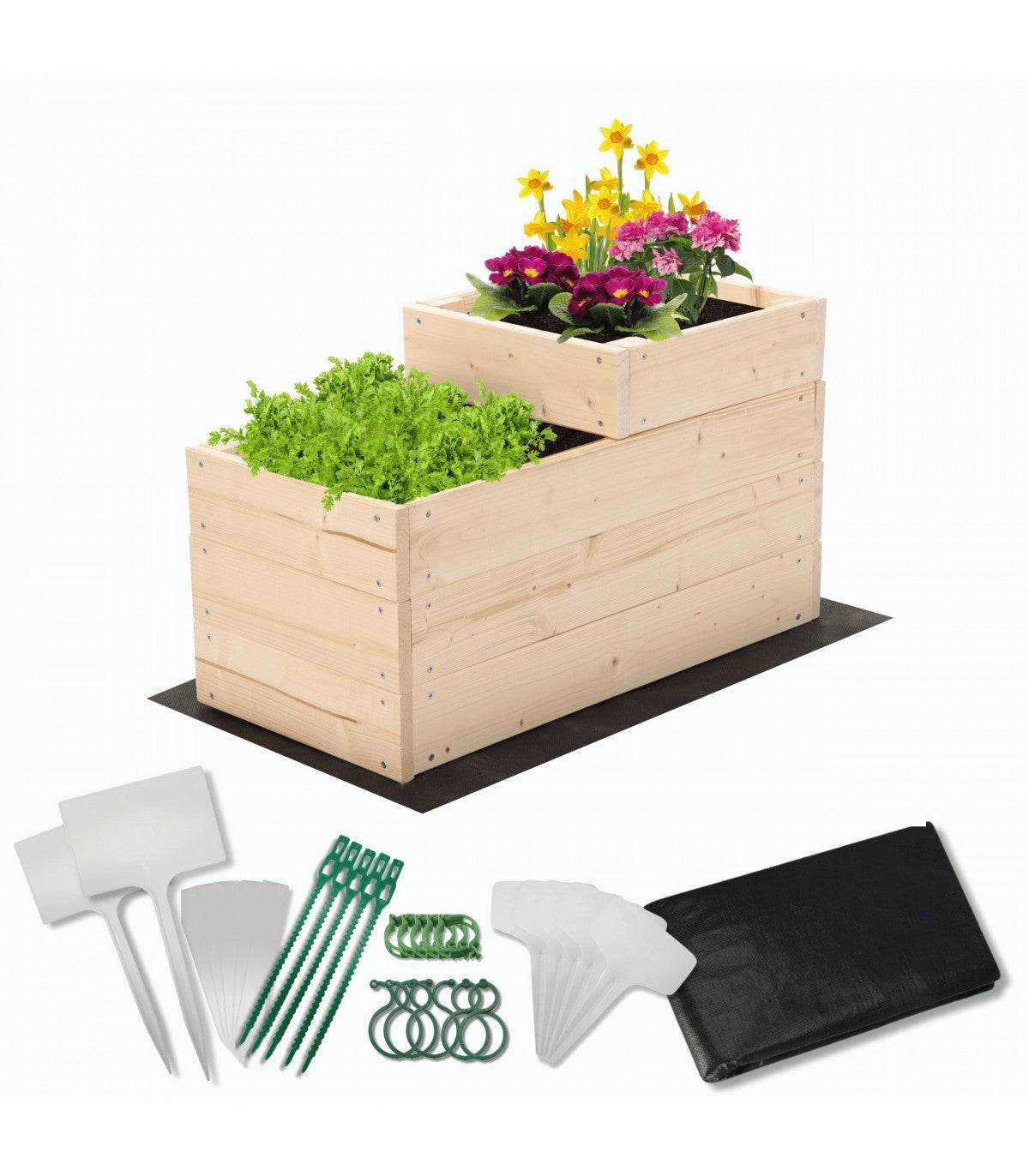 Strat inaltat de gradina - DAHLIA H36 - lemn de pin - Rael Garden