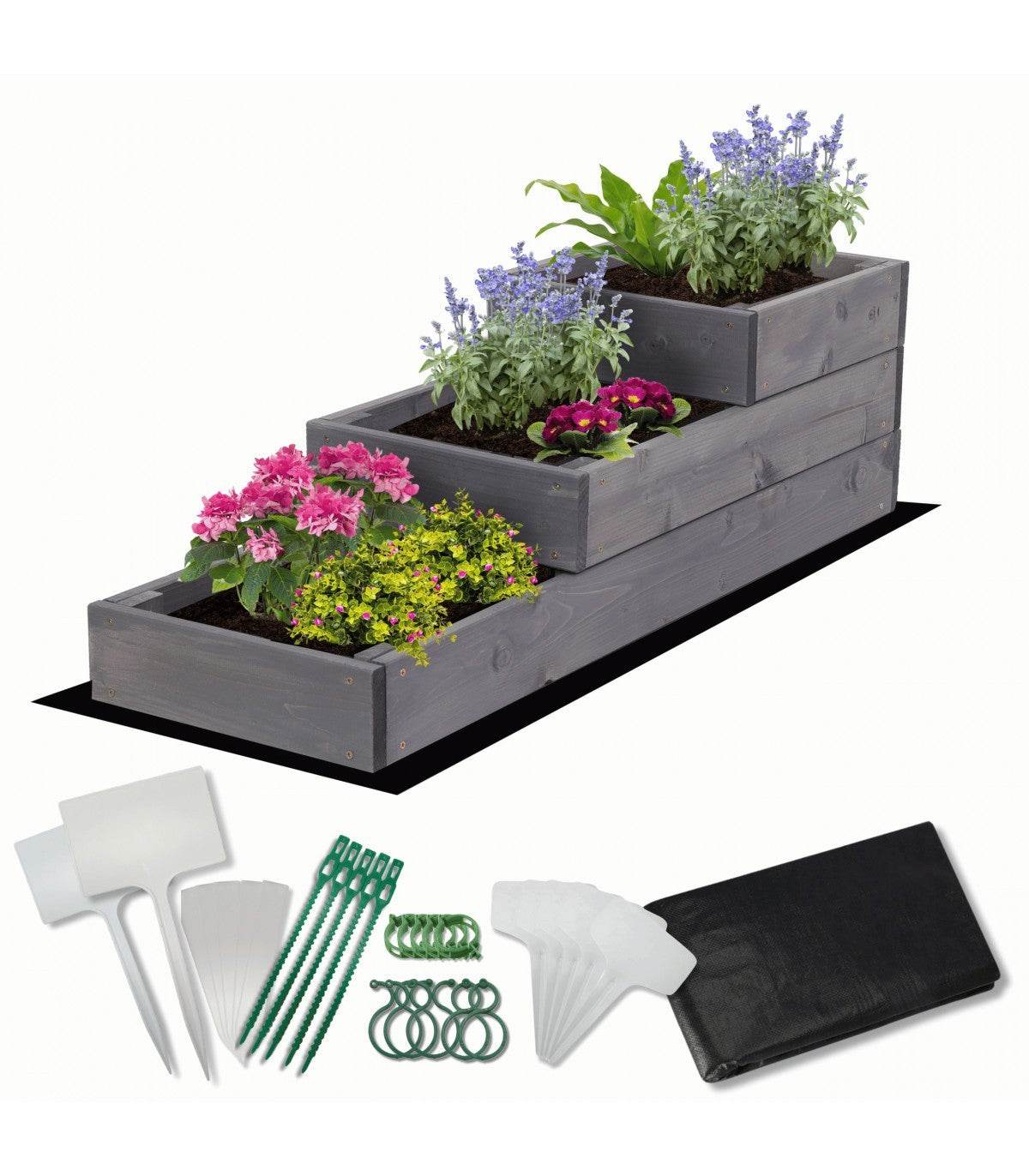 Strat inaltat de gradina - DAHLIA H27 - lemn de pin - Rael Garden