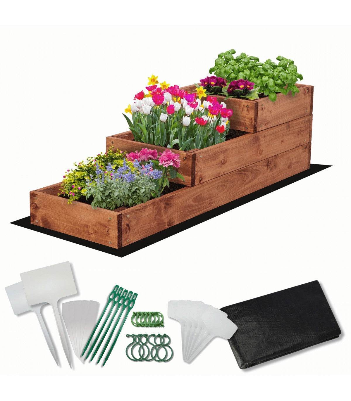 Strat inaltat de gradina - DAHLIA H27 - lemn de pin - Rael Garden