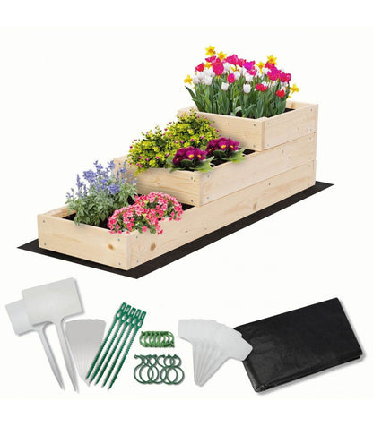 Strat inaltat de gradina - DAHLIA H27 - lemn de pin - Rael Garden