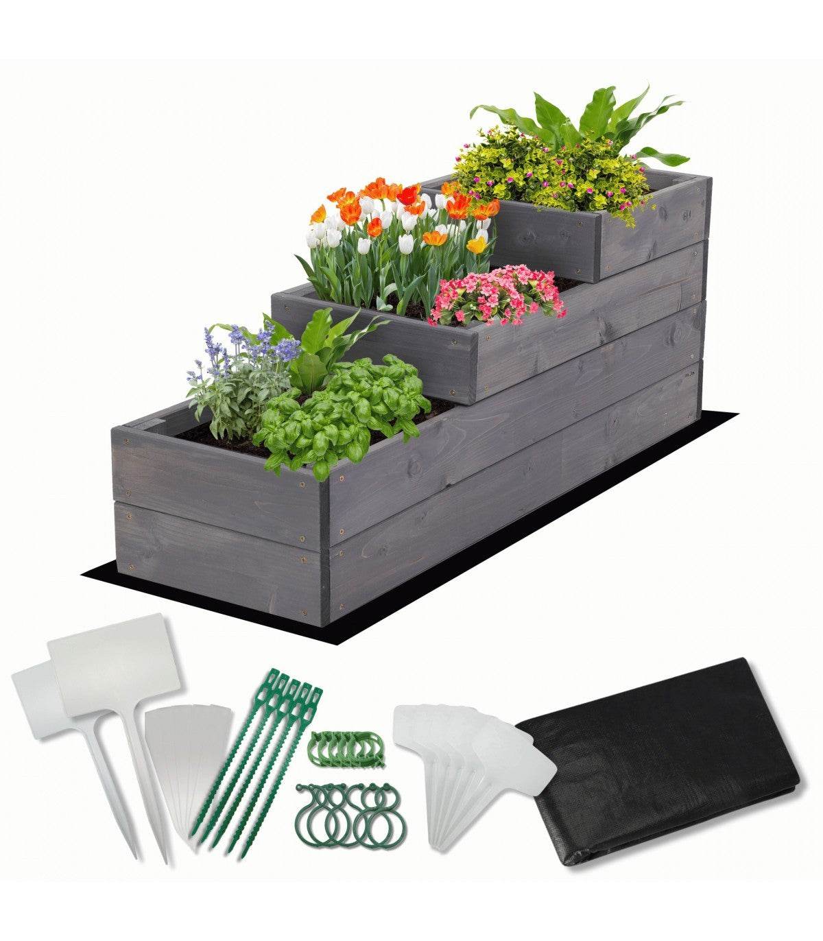 Strat inaltat de gradina - DAHLIA H36 - lemn de pin - Rael Garden