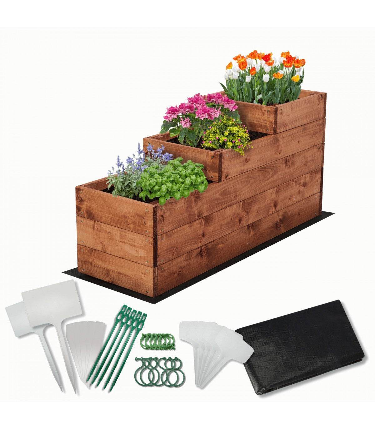 Strat inaltat de gradina - DAHLIA H45 - lemn de pin - Rael Garden