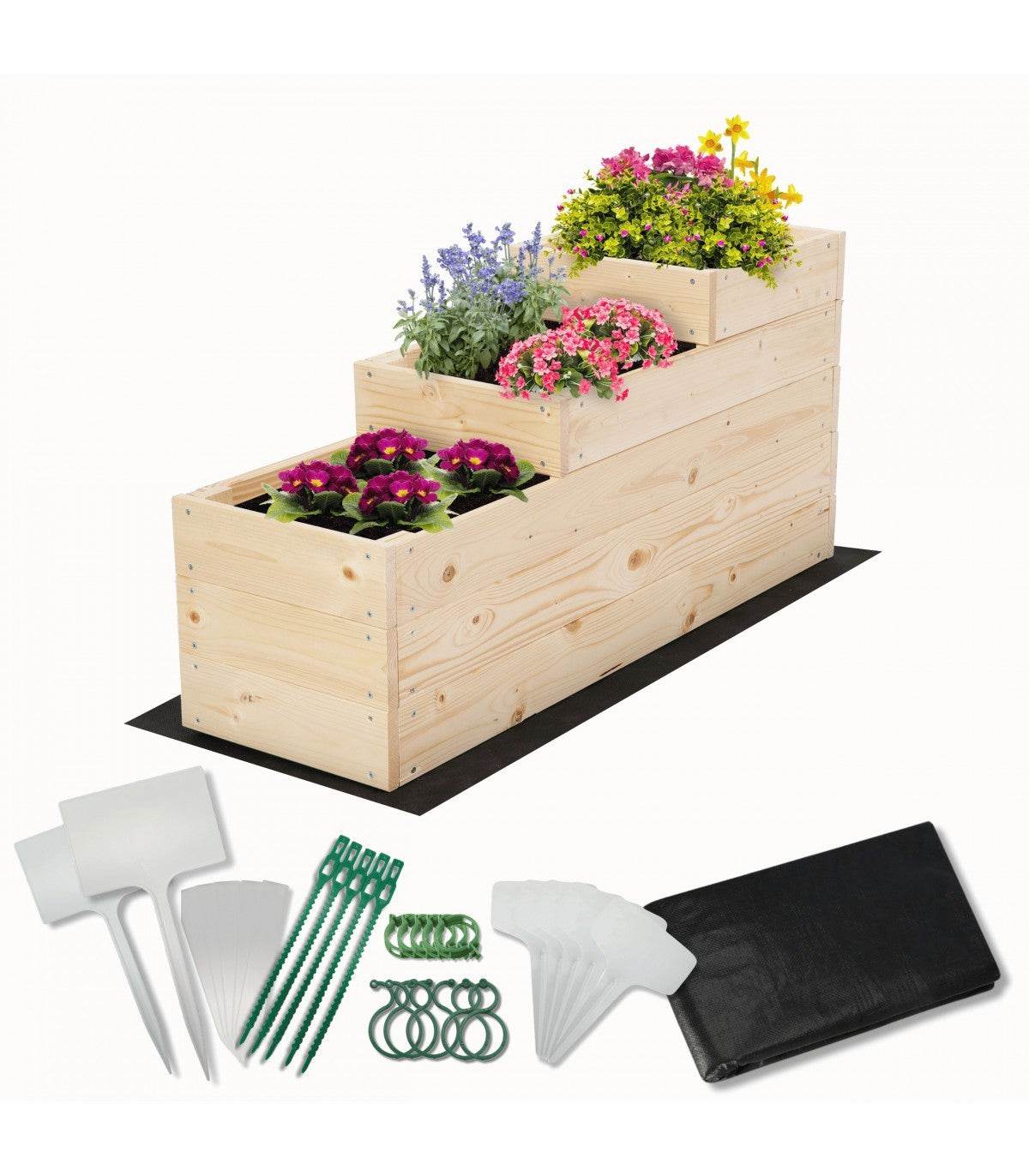 Strat inaltat de gradina - DAHLIA H45 - lemn de pin - Rael Garden