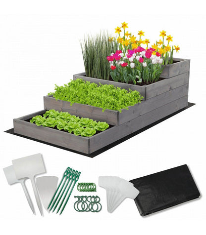 Strat inaltat de gradina - DAHLIA H36 - lemn de pin - Rael Garden