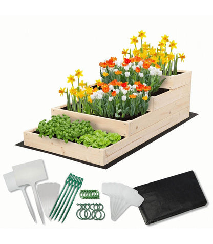 Strat inaltat de gradina - DAHLIA H36 - lemn de pin - Rael Garden