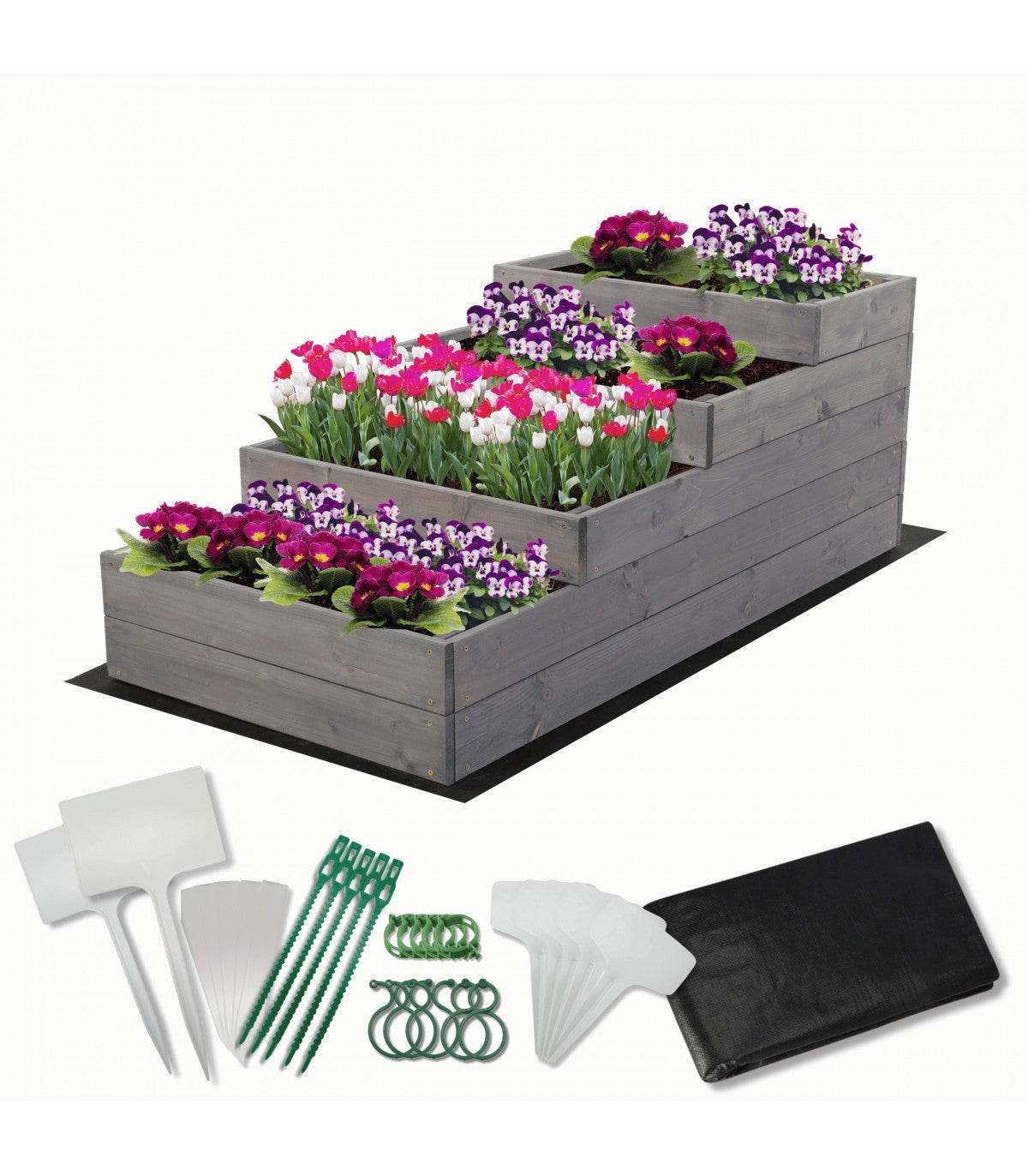 Strat inaltat de gradina - DAHLIA H45 - lemn de pin - Rael Garden