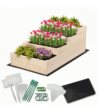 Strat inaltat de gradina - DAHLIA H45 - lemn de pin - Rael Garden