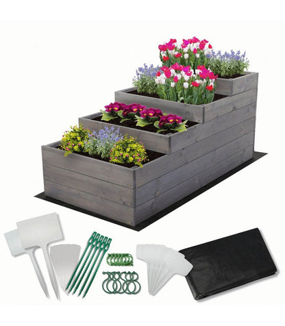 Strat inaltat de gradina - DAHLIA H54 - lemn de pin - Rael Garden