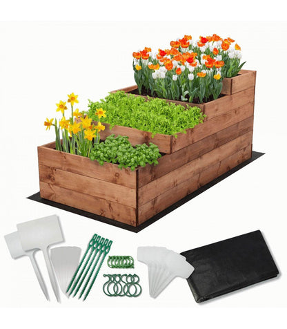 Strat inaltat de gradina - DAHLIA H54 - lemn de pin - Rael Garden