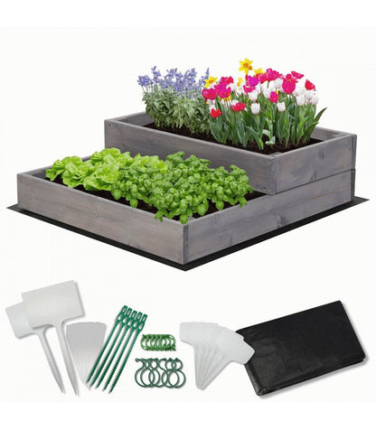 Strat inaltat de gradina - DAHLIA H18 - lemn de pin - Rael Garden