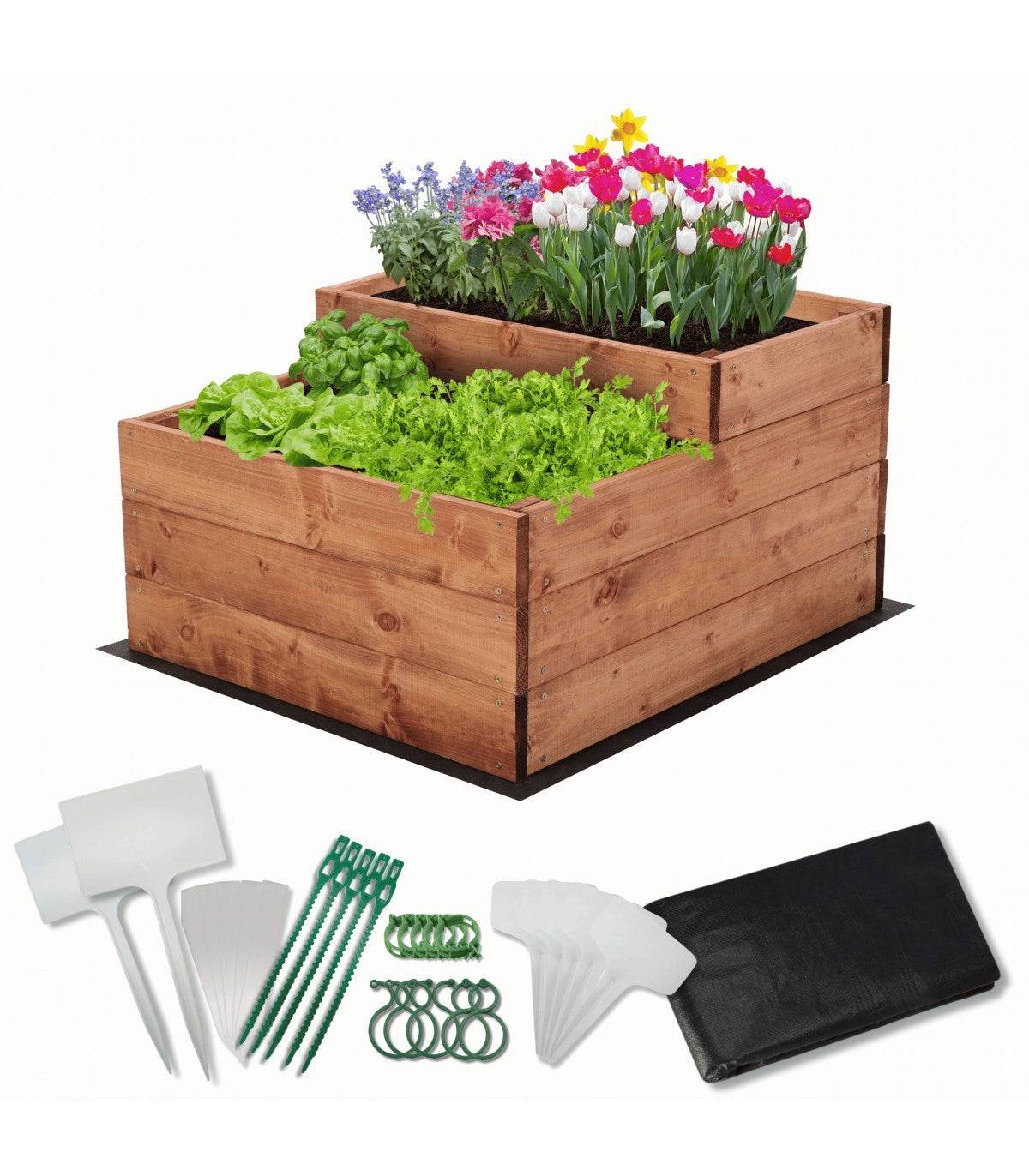 Strat inaltat de gradina - DAHLIA H36 - lemn de pin - Rael Garden