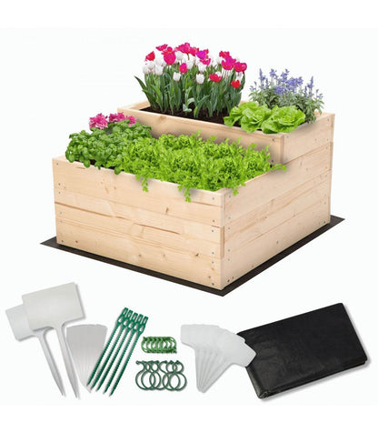 Strat inaltat de gradina - DAHLIA H36 - lemn de pin - Rael Garden