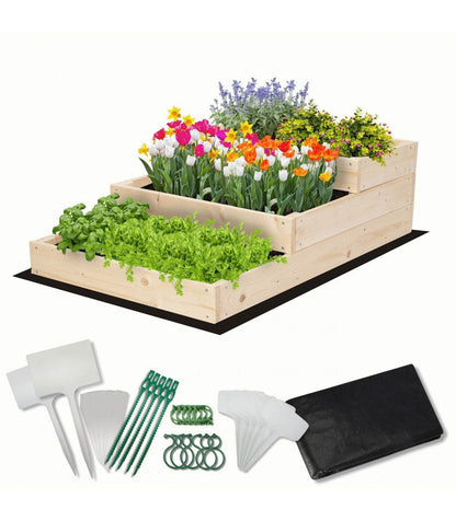 Strat inaltat de gradina - DAHLIA H27 - lemn de pin - Rael Garden