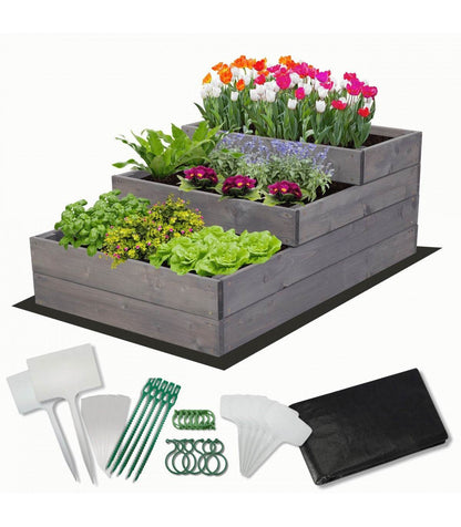 Strat inaltat de gradina - DAHLIA H36 - lemn de pin - Rael Garden