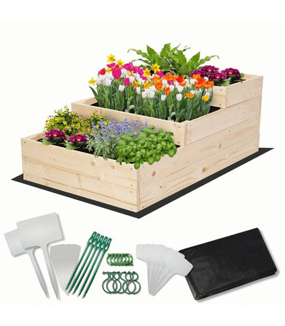 Strat inaltat de gradina - DAHLIA H36 - lemn de pin - Rael Garden