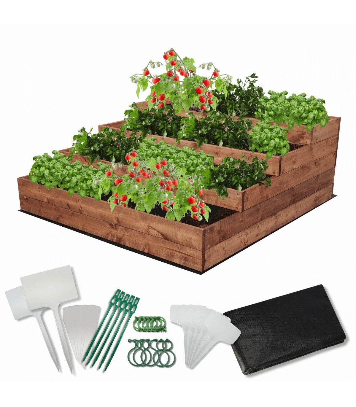 Strat inaltat de gradina - DAHLIA H45 - lemn de pin - Rael Garden