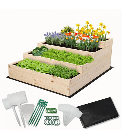 Strat inaltat de gradina - DAHLIA H45 - lemn de pin - Rael Garden