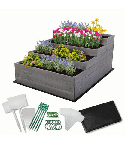 Strat inaltat de gradina - DAHLIA H54 - lemn de pin - Rael Garden