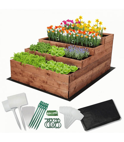 Strat inaltat de gradina - DAHLIA H54 - lemn de pin - Rael Garden