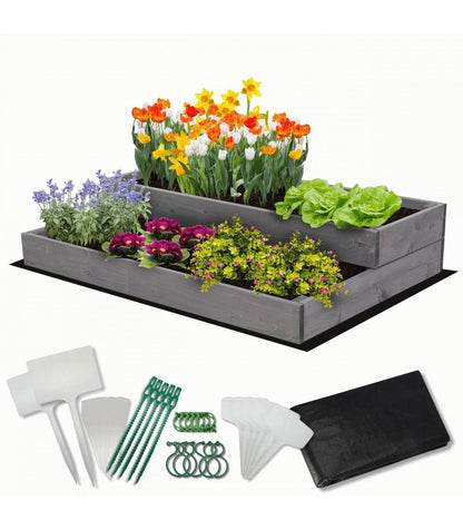 Strat inaltat de gradina - DAHLIA H18 - lemn de pin - Rael Garden