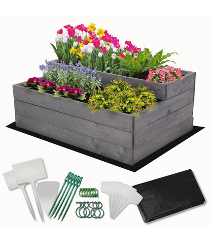 Strat inaltat de gradina - DAHLIA H36 - lemn de pin - Rael Garden