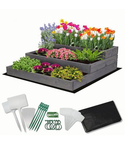 Strat inaltat de gradina - DAHLIA H27 - lemn de pin - Rael Garden
