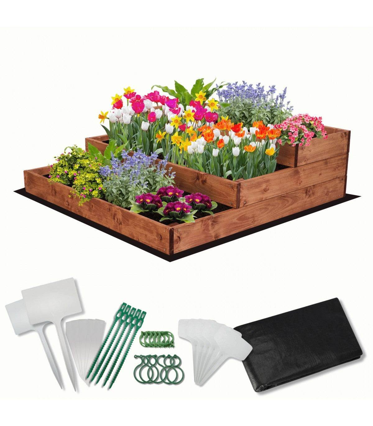 Strat inaltat de gradina - DAHLIA H27 - lemn de pin - Rael Garden