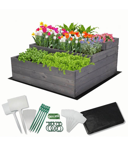 Strat inaltat de gradina - DAHLIA H45 - lemn de pin - Rael Garden