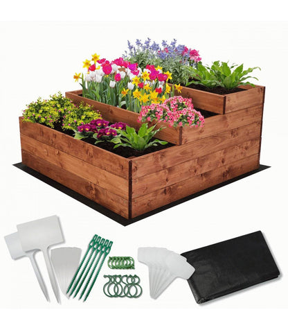 Strat inaltat de gradina - DAHLIA H45 - lemn de pin - Rael Garden