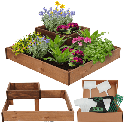 Strat inaltat de gradina - PETAL H18 - lemn de pin - Rael Garden