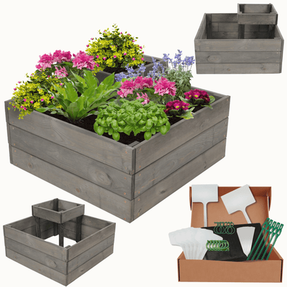 Strat inaltat de gradina - PETAL H36 - lemn de pin - Rael Garden