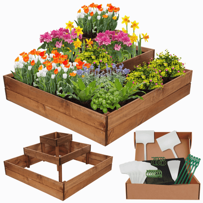 Strat inaltat de gradina - PETAL H36 - lemn de pin - Rael Garden