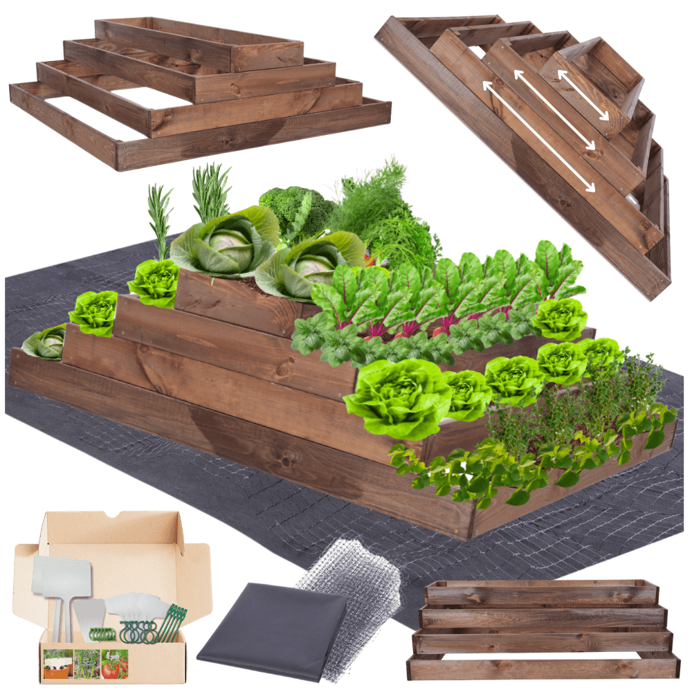 Strat inaltat de gradina - TULIP H36 - lemn de pin - Rael Garden