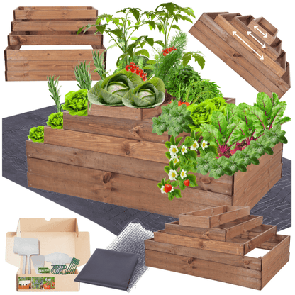 Strat inaltat de gradina - TULIP H54 - lemn de pin - Rael Garden