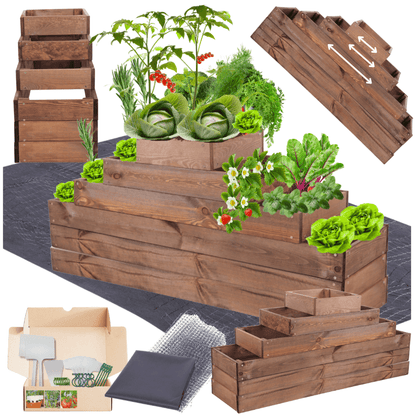 Strat inaltat de gradina - TULIP H54 - lemn de pin - Rael Garden