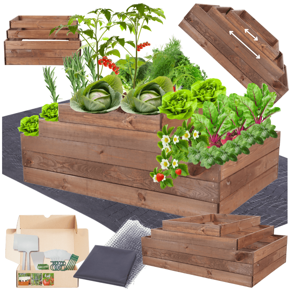 Strat inaltat de gradina - TULIP H45 - lemn de pin - Rael Garden
